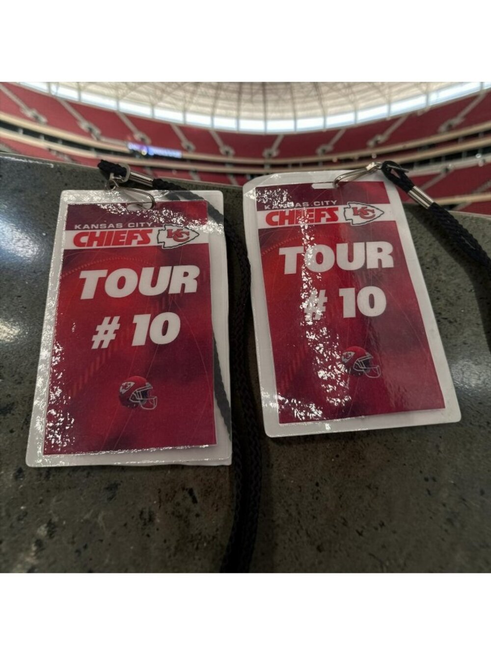 Kansas City Chiefs Tour #10 Laminated Passes Lanyards NFL Memorabilia